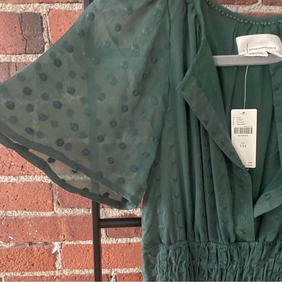 NWT Anthropologie Somerset Mini Dress, Dark Green size XXS - Picture 10 of 11